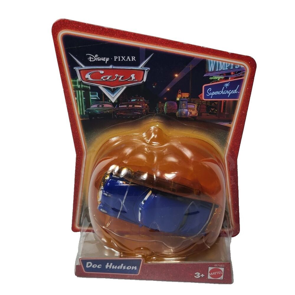Doc Hudson Supercharged Disney Pixar Cars 1:55 Diecast Pumpkin Blister Pack RARE